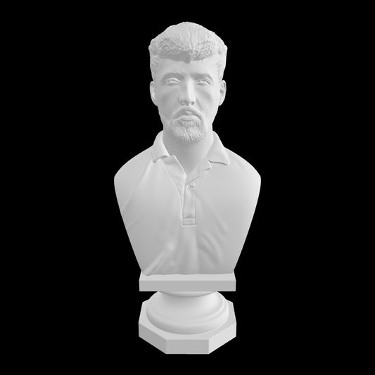 Individuelle Skulptur nach Abbild I 50cm I Weiß lackiert I Sockel: Modern