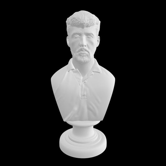 Individuelle Skulptur nach Abbild I 50cm I Weiß lackiert I Sockel: Römisch
