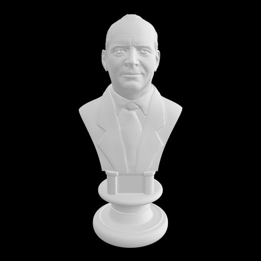 Individuelle Skulptur nach Abbild I 50cm I Weiß lackiert I Sockel: Antik